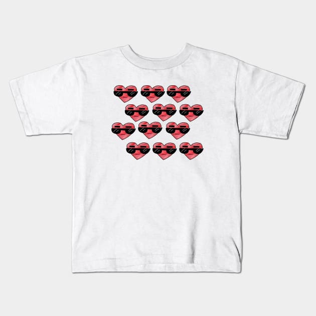 Cool hearts Kids T-Shirt by HFGJewels